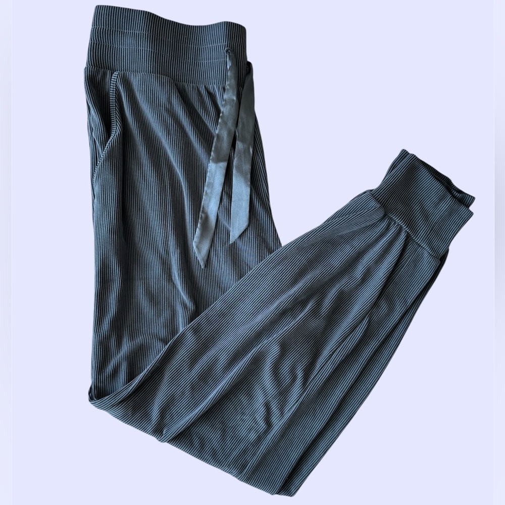 Victoria's Secret Soft Gray Striped Pj Pants Sweats